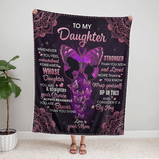 To My Daughter - From Mom - F010 - Fleece Blanket