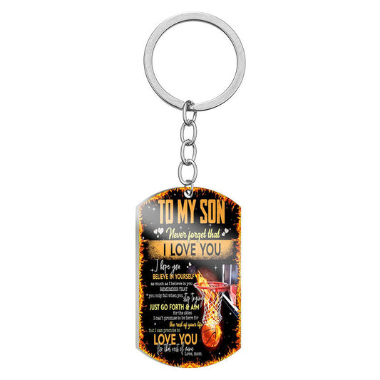 Never Forget That I Love You - Multi Colors Personalized Keychain