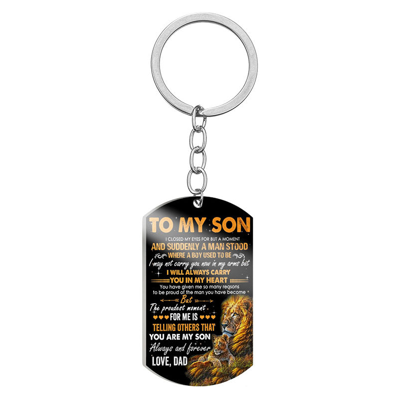 I Will Always Carry You In My Heart - Lion Multi Colors Personalized Keychain