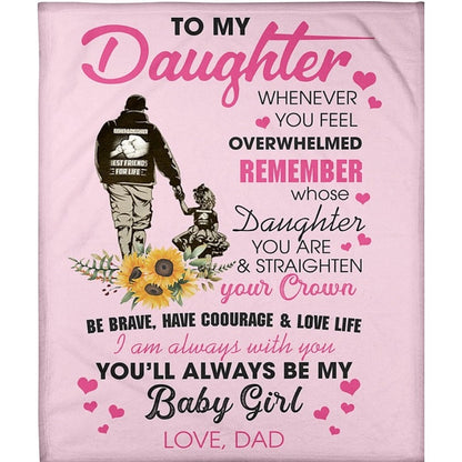 To My Daughter - From Dad - A327 - Premium Blanke