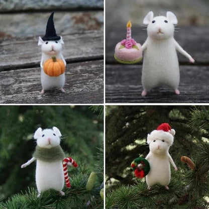 Handmade Mouse Bringing Holiday Cheer to Life