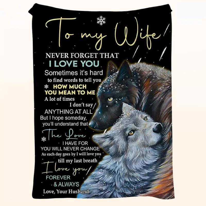 To My Wife - From Husband - A609 - Premium Blanket