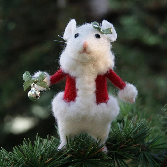 Handmade Mouse Bringing Holiday Cheer to Life