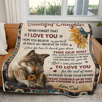 To My Daughter - From Dad - Premium Blanket - A300