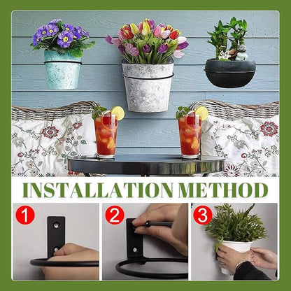 Round Foldable Wall-Mounted Flower Pot Holder