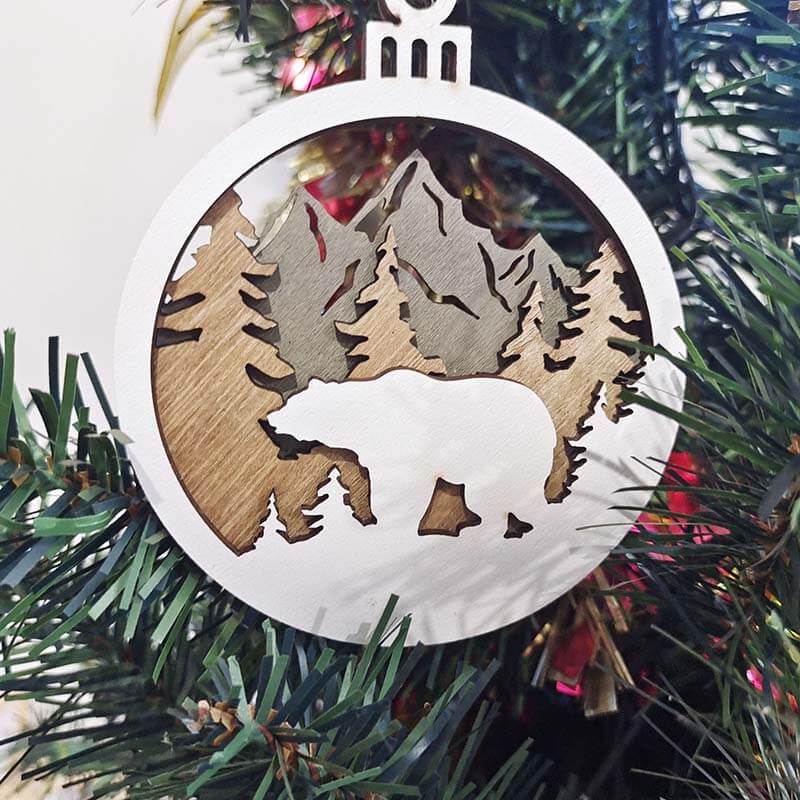 Christmas Tree Pendants Craft Wooden Ornaments