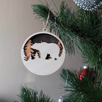 Christmas Tree Pendants Craft Wooden Ornaments