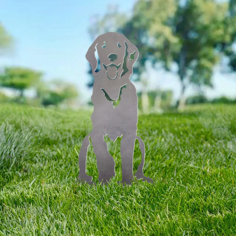 Golden Retriever Metal Silhouette