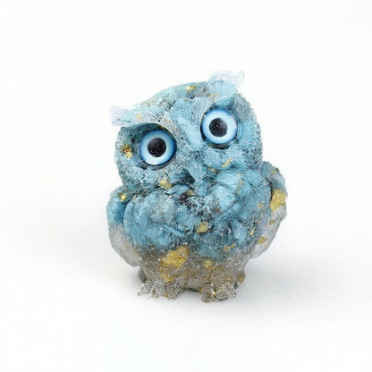 Handmade Natural Crystal Gemstone Owl
