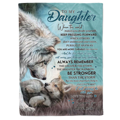 To My Daughter - From Dad - A246 - Premium Blanket