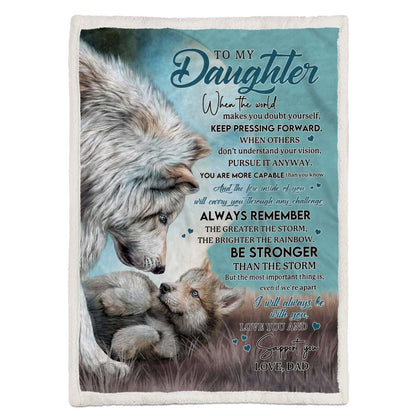 To My Daughter - From Dad - A246 - Premium Blanket