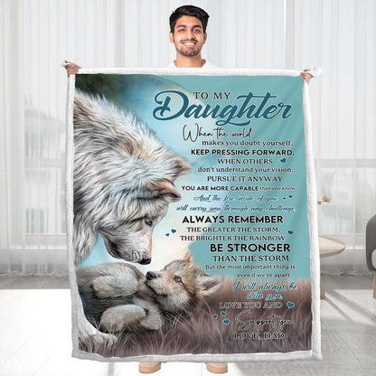 To My Daughter - From Dad - A246 - Premium Blanket