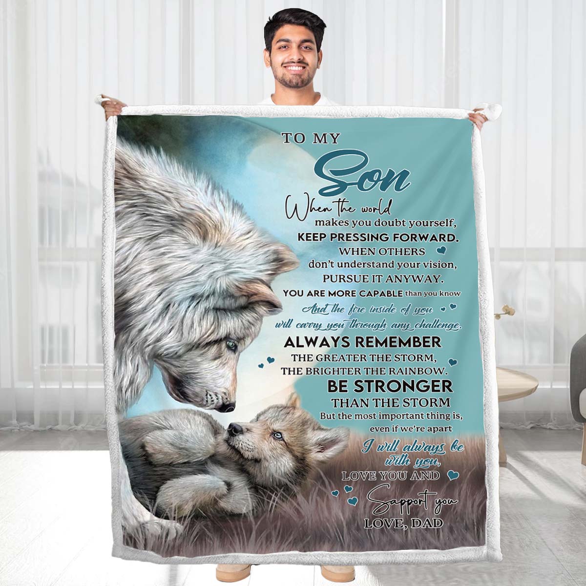 To My Son - From Dad  - A246 - Premium Blanket