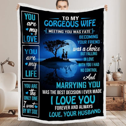 To My Wife - From Husband - A332 - Premium Blanket