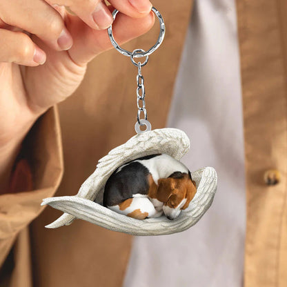 Sleeping Angel Acrylic Keychain Beagle SA049