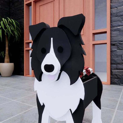 Border Collie Planter