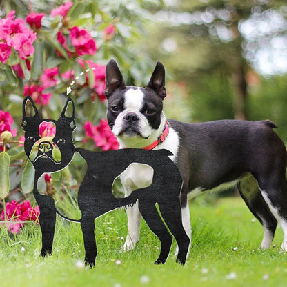 Boston Terrier Metal Silhouette