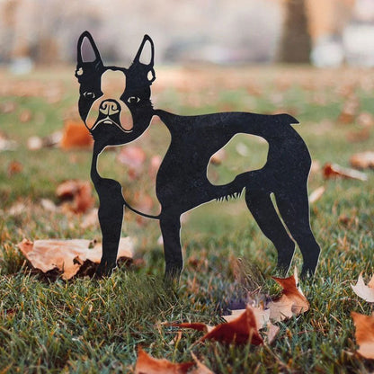 Boston Terrier Metal Silhouette