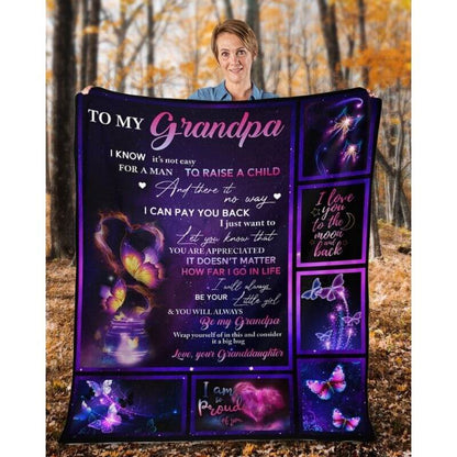 To My Grandpa - From Granddaughter - A315 - Premium Blanket