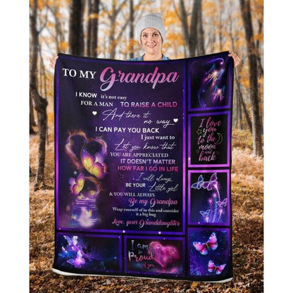 To My Grandpa - From Granddaughter - A315 - Premium Blanket