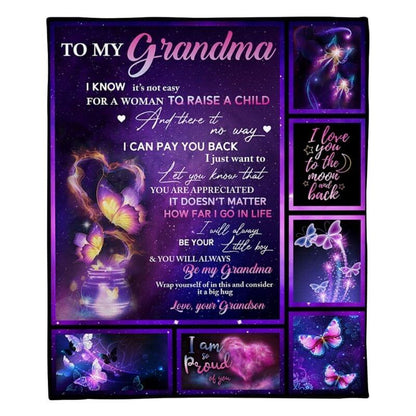To My Grandma - From Grandson - A315 - Premium Blanket