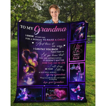 To My Grandma - From Grandson - A315 - Premium Blanket