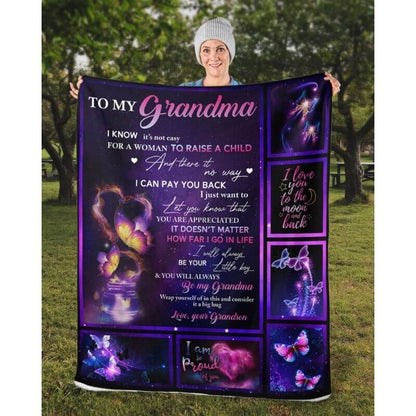 To My Grandma - From Grandson - A315 - Premium Blanket