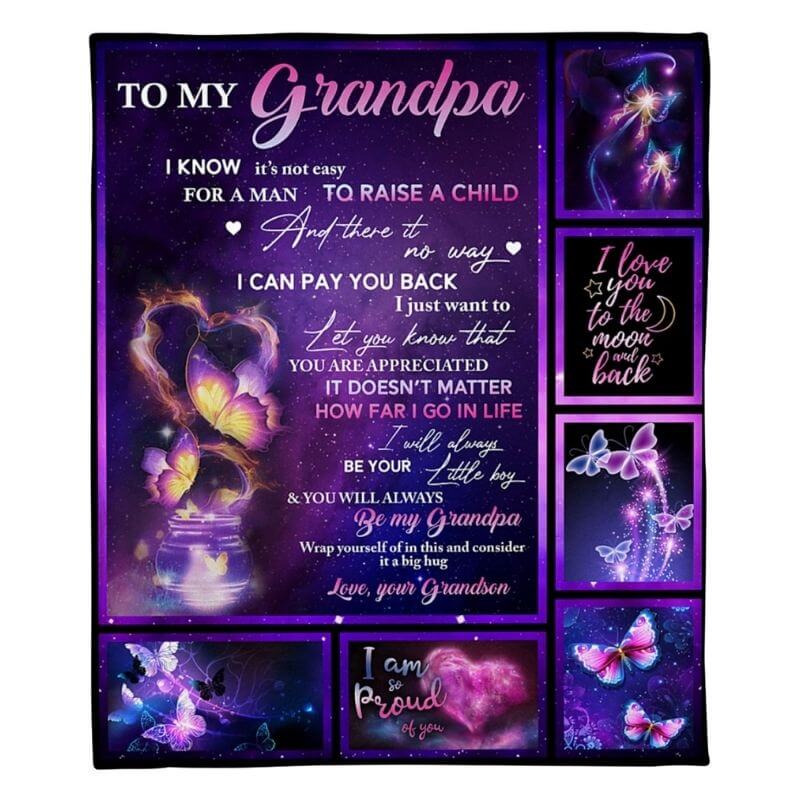 To My Grandpa - From Grandson - A315 - Premium Blanket