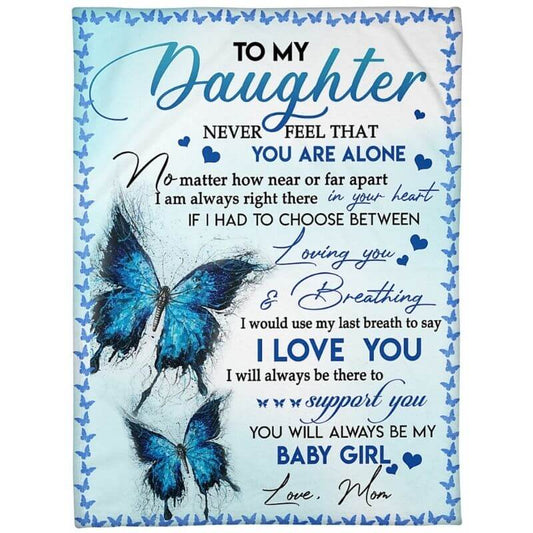 To My Daughter - From Mom - F019 - Fleece Blanket