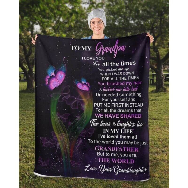 To My Grandpa - From Granddaughter - A319 - Premium Blanket