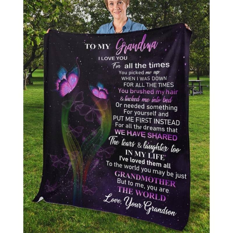 To My Grandma - From Grandson - A319 - Premium Blanket