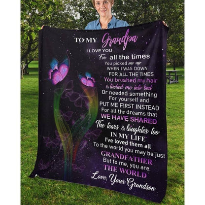 To My Grandpa - From Grandson - A319 - Premium Blanket