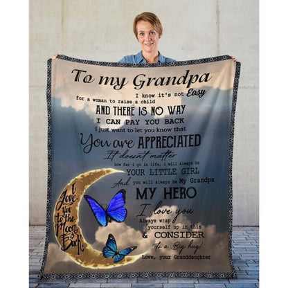To My Grandpa - From Granddaughter - A314 - Premium Blanket