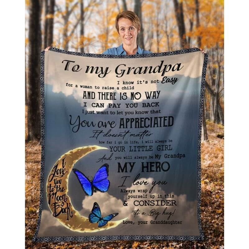 To My Grandpa - From Granddaughter - A314 - Premium Blanket