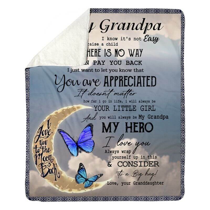 To My Grandpa - From Granddaughter - A314 - Premium Blanket