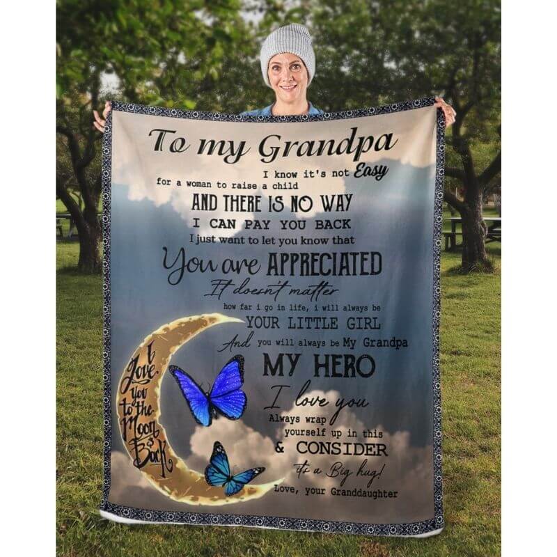 To My Grandpa - From Granddaughter - A314 - Premium Blanket