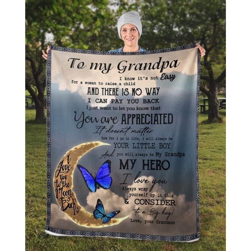 To My Grandpa - From Grandson - A314 - Premium Blanket