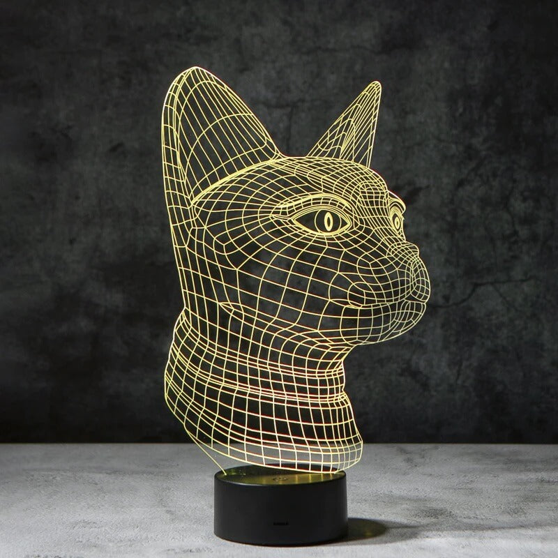 Cat 3D Illusion Lamp