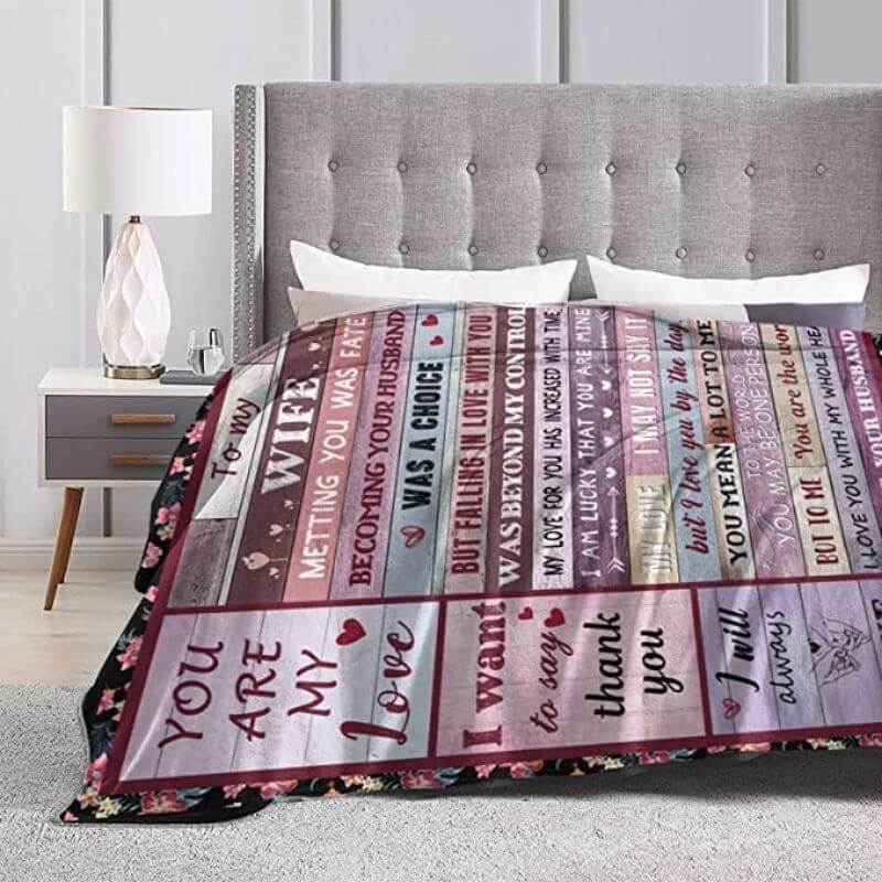 To My Wife - From Husband - B164 - Premium Blanket