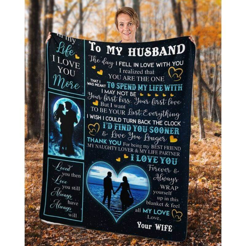 To My Husband - From Wife  - A356 - Premium Blanket