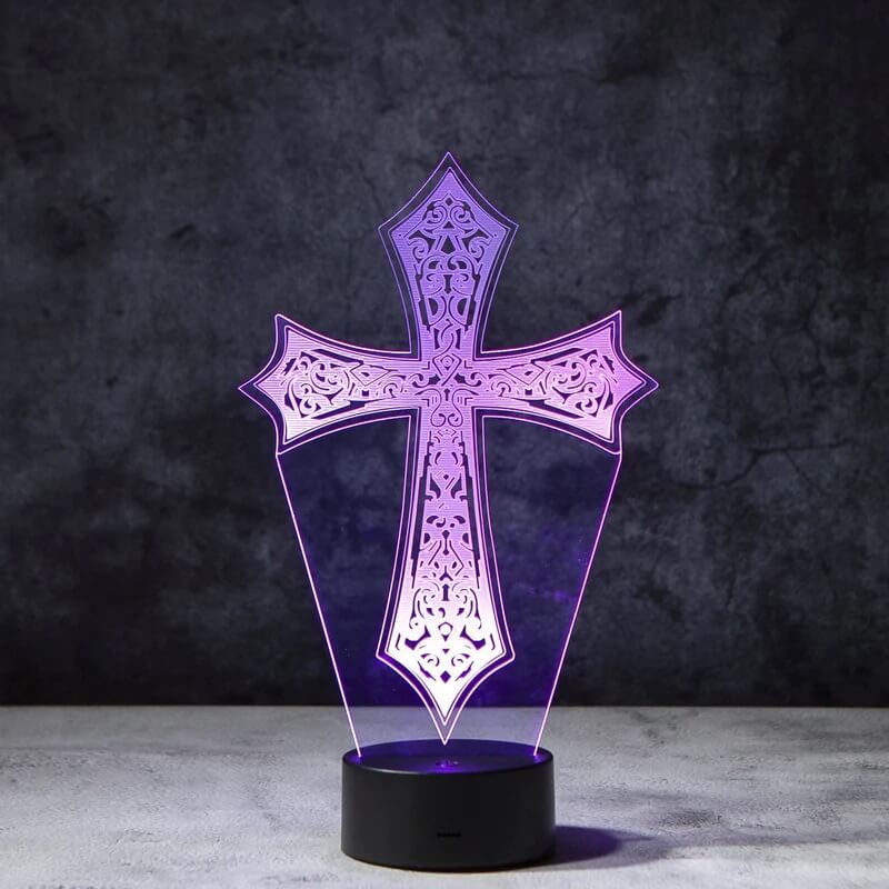 Cross 3D Illusion Lamp