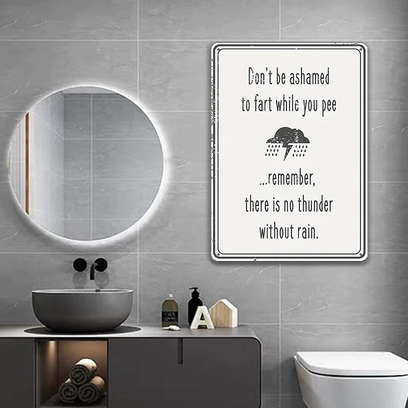 Funny Metal Sign Don't Be Ashamed To Fart Bathroom Home Bar Decoration Special Gift For BFF