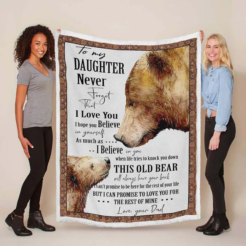 I Love You - A934 - Brown Bear Premium Blanket