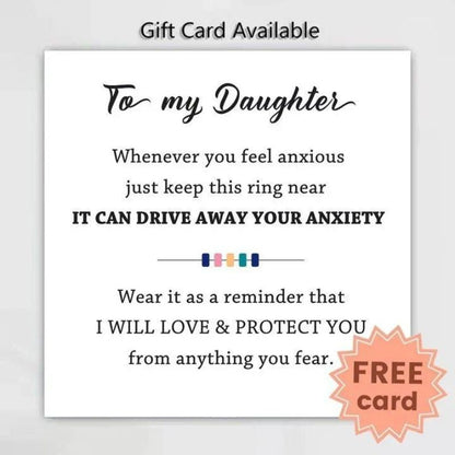 To Daughter - Drive Away Your Anxiety Circle Beads Fidget Ring