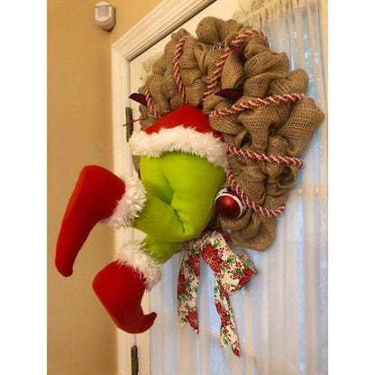 How the Christmas thief Stole Christmas Burlap Wreath