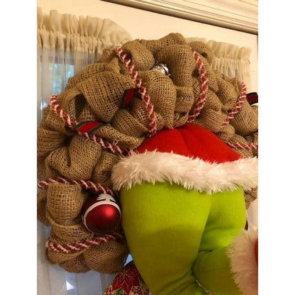 How the Christmas thief Stole Christmas Burlap Wreath