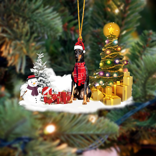 Doberman Pinscher Christmas Ornament SM071