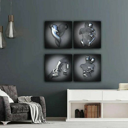 Love Heart Gray - 3D Art Wall💞The Most Romantic Way to Express Your Love💞