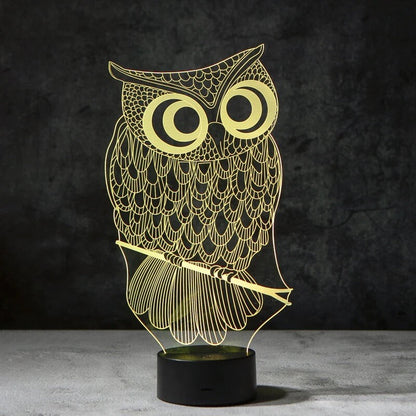 Owl V2 3D Illusion Lamp