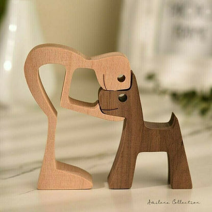 🐕Pet Lover's Carved Wood Sculpture